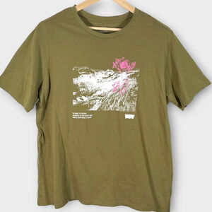 Levi's Graphic T-Shirt Mens XL Olive Green Cotton Outdoor Hiking NWT